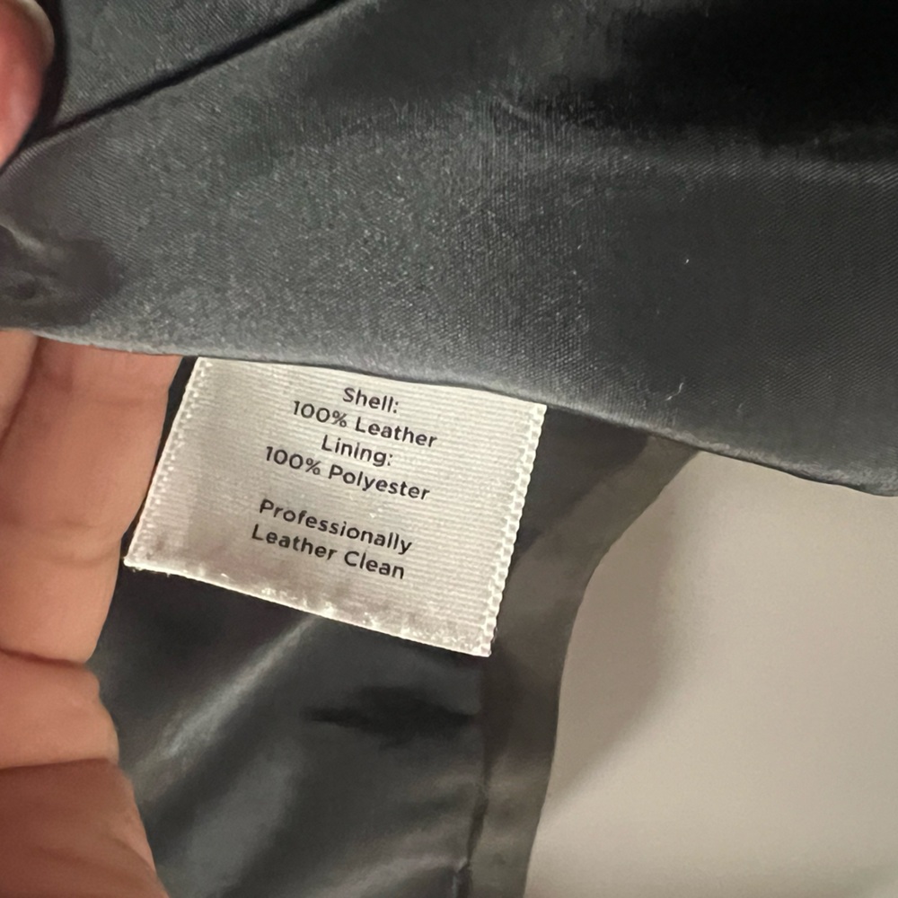Talbots Leather Double Breasted Jacket 8P - Picture 9 of 9